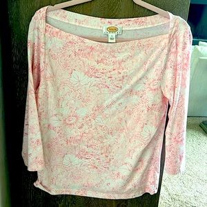 EUC TALBOTS Size Petite L crew neck top
